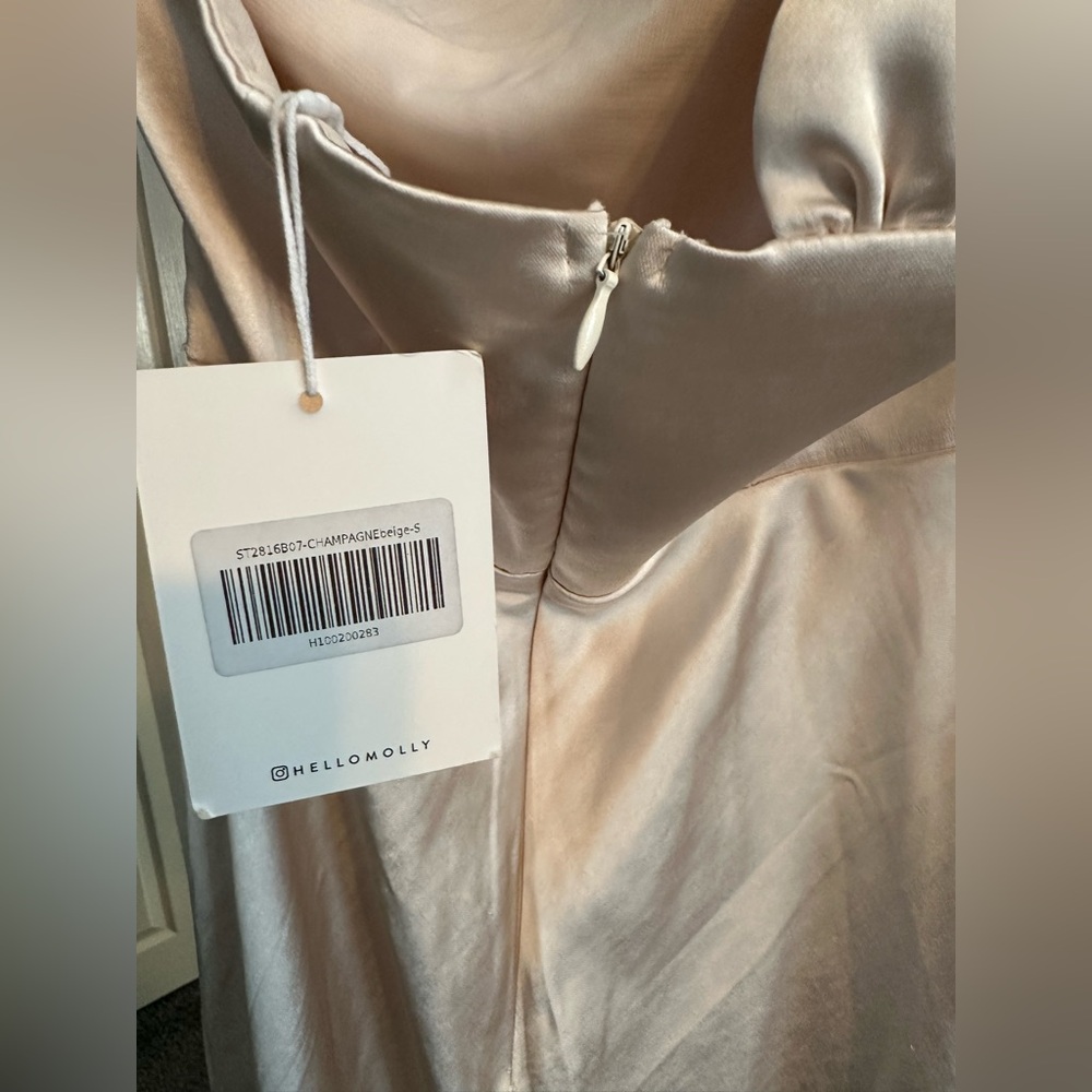 NWT SO LONG MIDI DRESS CHAMPAGNE - Picture 7 of 7